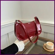 Bolso de mano de charol para mujer versátil de moda al hombro informal bolsos de viaje