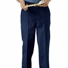 Pantalones chinos Edwards estilo 2577 azul marino utilitarios frente plano para hombre talla 32 34