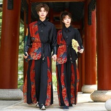 Nuevo Pantalón Hombre Estilo Chino Pierna Ancha Estilo Artes Marciales Unisex Hanfu