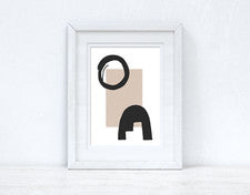 Impresión abstracta beige y negro de 2 colores para decoración de pared del hogar