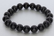 Turmalin Schörl 10mm Kugel Schmuck Edelstein Armband - individuelle Größe