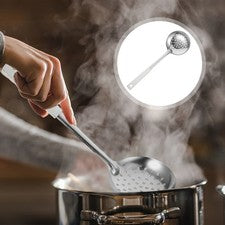 Utensilios de cocina de acero inoxidable con mango ergonómico de aspiradora para cocina en casa
