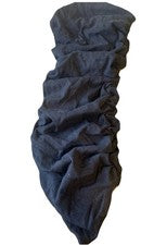 Moda Nova Para Mujer Negro Acanalado Acanalado Bodycon Falda Elastizada Vestido Talla M