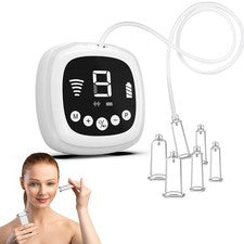 1x Kit eléctrico de terapia de ventosas faciales con ventosas para el cuidado de la piel cara cuello