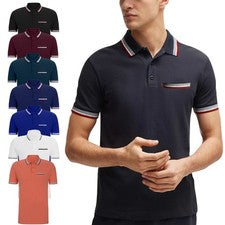 Camiseta Polo Para Hombres Camiseta Manga Corta Top Cuello Punta Bolsillo Deportes NUEVA