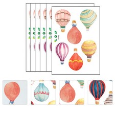 12 piezas calcomanías de pared con patrón de globo de aire de acuarela decoración del hogar