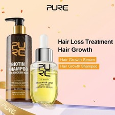 Champú para el crecimiento del cabello PURC biotina suero para el cabello conjuntos productos para la pérdida del cabell