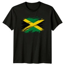Camiseta de viaje estilo grunge bandera de Jamaica para hombre camiseta gráfica unisex top
