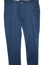 Pantalones informales de algodón de diseñador azul Risskio para hombre talla US 38 EU 54