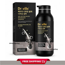 Champú Dr. Ville Black Hair 300 ml cuidado nutritivo del cabello fórmula antiedad