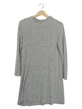 Vestido de punto Hailys talla 38 gris melange manga larga