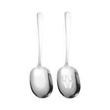 Cocina para Servir Juego 2 Piezas Cucharas Coladoras Grandes 25,5 cm Acero Inoxidable