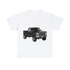 Camiseta Estilo Vintage Años 80 Elevada Carrocería Cuadrada Camión Camiseta Americana Clásica Retro