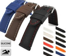 SILIKONBAND UHRENARMBAND SILICONE TRAVELLER GUMMI WASSERFEST 16 18 20 22 24 de