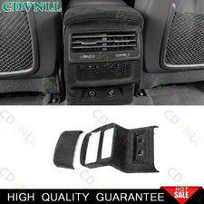 For Audi Q7 Q8 19-2023 Black Suede Rear Air Outlet Anti-Kick Panel Cover Trim