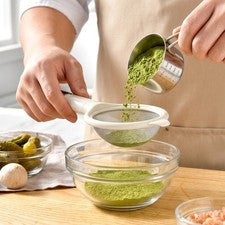 Blanco Juego de Herramientas de Cocina 7 Piezas Herramientas de Acero Inoxidable con Soporte Compacto