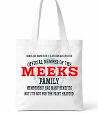 Bolso Shopper Meeks Family Regalo Clan Reunión Personalizado