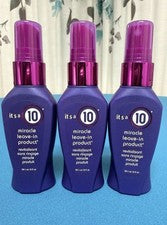 Producto sin enjuague milagroso para el cuidado del cabello It's a 10 tamaño de viaje 2 fl oz 59,1 ml nuevo X3