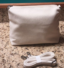 NUEVO SIN ETIQUETAS S-Q Cartera Columpio Bandolera Cuero Vegano Crudo Diseñador