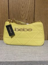 Bandolera acolchada amarilla limón bebe para mujer correa de cadena herrajes dorados nueva con etiquetas
