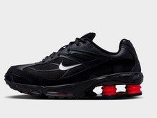 Nike Shox Ride 2 Zapatos Negro Rojo Universitario Plata II7635-001 Para hombres Talla 8.5 NUEVO