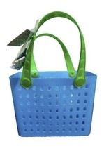 Bolso de Mano VIRAL Mini Bog Estilo Dupe Azul Cesta de Pascua con Dijes - ENVÍO RÁPIDO - NUEVO