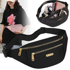 Riñonera de 1/2 pieza para mujer, bolsa de cintura de moda para viajes deportes correr