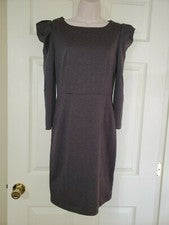 Vestido lápiz BB Dakota gris elástico tejido ponte manga larga talla S