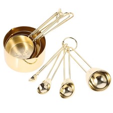 Juego de utensilios de cocina cucharas y tazas medidoras para hornear de acero inoxidable