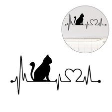 1 pieza Pegatinas de Pared Electrocardiograma Pegatina Murales Hogar Paredes Decoración Arte para