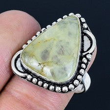 Anillo de joyería de plata esterlina 925 hecho a mano con piedras preciosas...