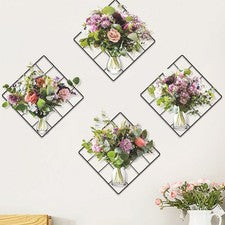 4 piezas calcomanías florales vibrantes para decoración del hogar paredes