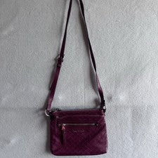 Bolso de hombro para mujer Dana Bachman ciruela imitación cuero correa ajustable bolsillos