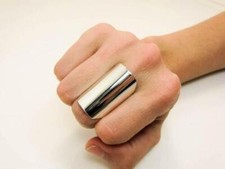 Anillo largo de plata de ley 925 para cigarros y anillo minimalista hecho a mano todos los tamaños