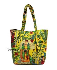 Bolso de mano indio amarillo Frida Kahlo mujer moda bolso de hombro bolso
