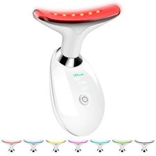 Herramienta Masajeadora Facial y Cuello, Varita de Terapia 7 en 1 Color Rojo Luz para el Cuidado de la Piel
