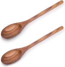 2 cucharas de madera para cocinar, utensilios de cocina de madera
