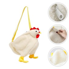 Bolso de Peluche Gallo Niño Miss Bandolera Maquillaje Pollo Cartera Lindo Cartera Kawaii