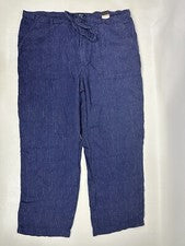 Tommy Hilfiger Pantalones Estilo Salón Vintage Rayas Azules Para Hombre Talla 42x32 Mayo Puesta de Sol