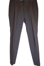 Pantalones de vestir Italia de lana a rayas negras para hombre talla EU 56 US 38
