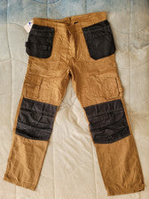 38 Largo 34, Caqui, Moda Loca, Bolsillos Especiales Hombre Pantalones Trabajo y Jardinería