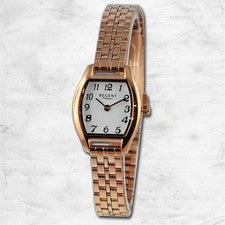 Regent Reloj de Pulsera Mujer Análogo Pulsera de Metal Oro Rosa