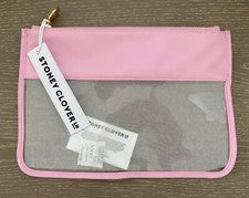 Stoney Clover Lane Bolsa Plana Transparente Rosa Flamenco Nueva