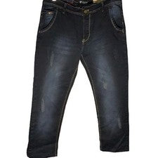 Pantalones de mezclilla Santous para hombre 36 DEFECTUOSOS desgastados con botones talla 36 lavado oscuro estilo informa