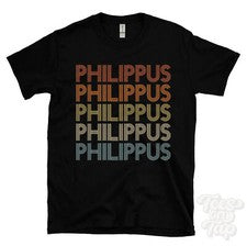 CAMISETA ESTILO RETRO REPETIDO FILIPO para hombre y mujer novedad genial nombre regalo