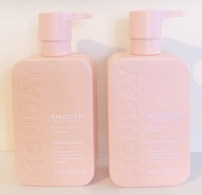 Acondicionador de proteína suave y de trigo LUNES cabello rizado encrespado tamaño completo 350 ml x 2