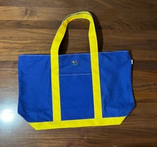 Bolso de Mano Aime Leon Dore ALD Crest Bordado Logo Contraste Azul/Amarillo Lona
