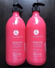 (Pack de 2) LUSETA~ ACONDICIONADOR DE QUERATINA Suavizante Nutritivo para Cabello Dañado y Seco