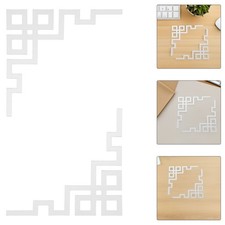 12 piezas calcomanías de pared de acrílico reutilizables con espejo para esquina del hogar 3D pegatinas plateadas