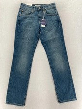 Jeans rectos Warp + Weft ORD Chicago para hombre 29x34 lavado medio azul elástico denim